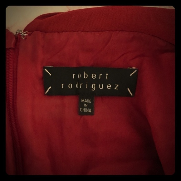 Robert Rodriquez Red Silk Grecian Style Top Size 4 - Picture 9 of 10